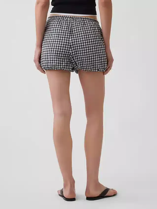 Short ample à bulles vichy