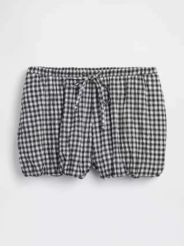 Short ample à bulles vichy