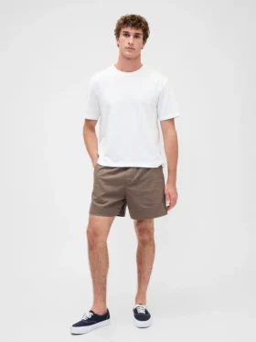 Short ample en mélange de lin de 5,5"