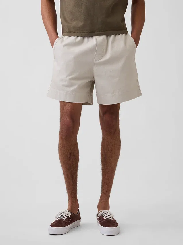 Short ample en mélange de lin de 5,5"