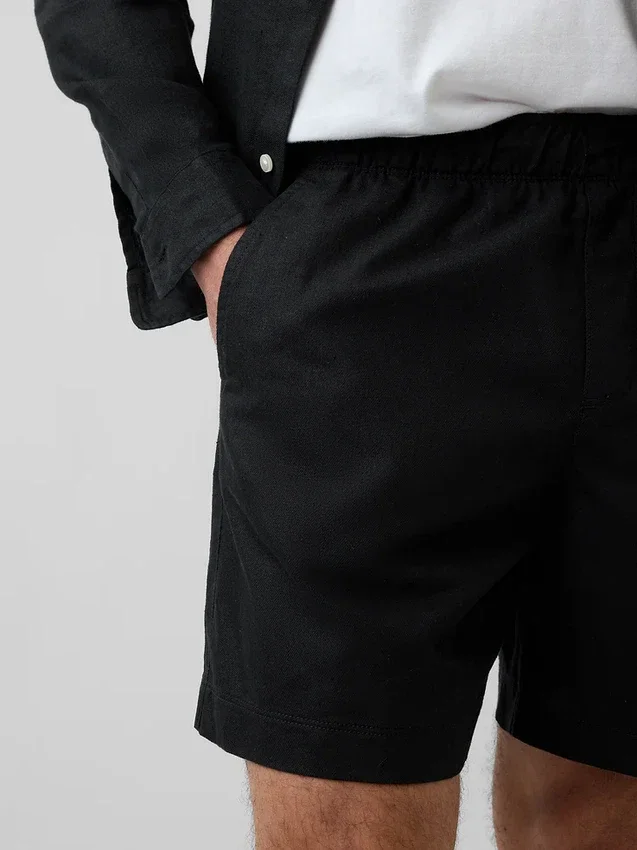 Short ample en mélange de lin de 5,5"