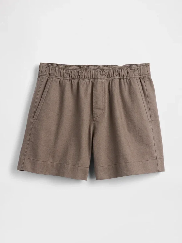 Short ample en mélange de lin de 5,5"