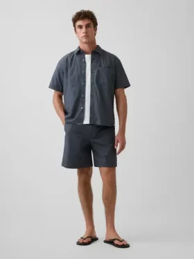 Short ample en popeline 7"