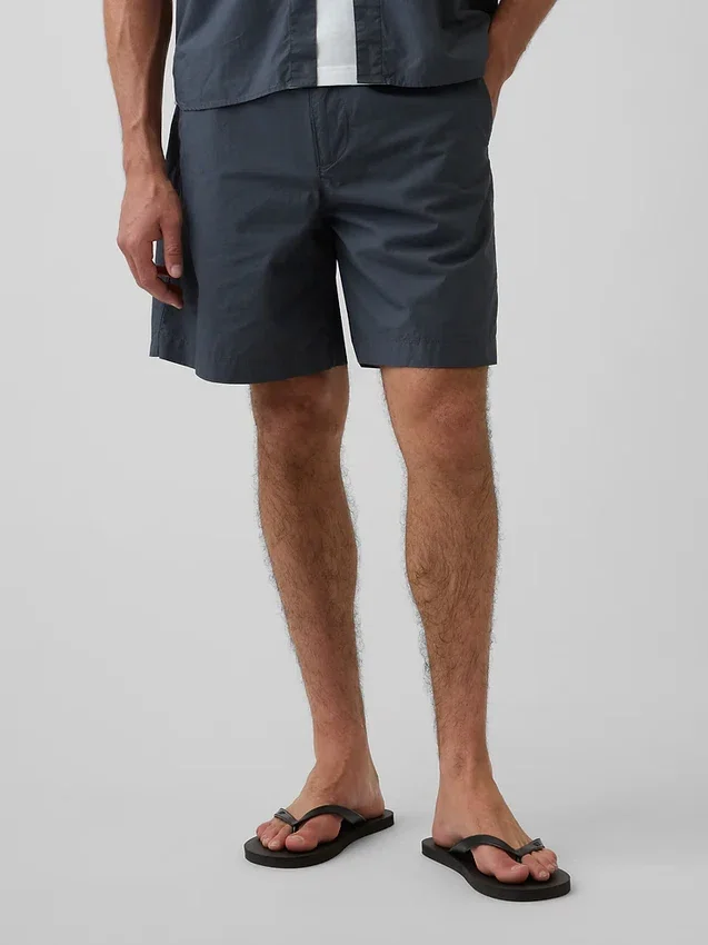 Short ample en popeline 7"