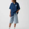 Short baggy en denim ultra-doux pour enfants
