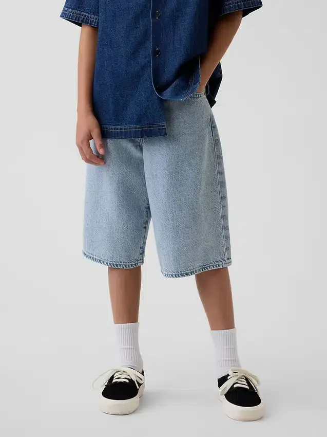 Short baggy en denim ultra-doux pour enfants
