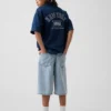 Short baggy en denim ultra-doux pour enfants