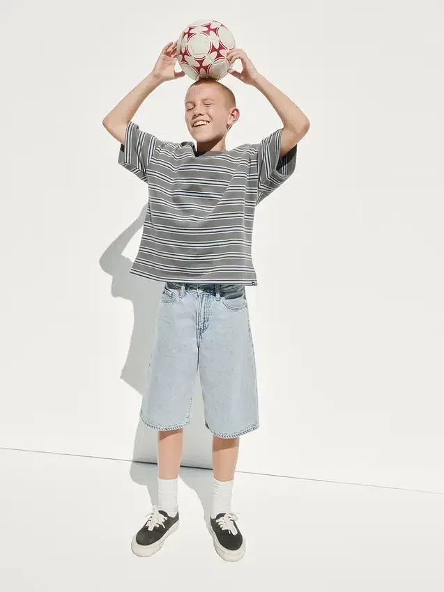Short baggy en denim ultra-doux pour enfants
