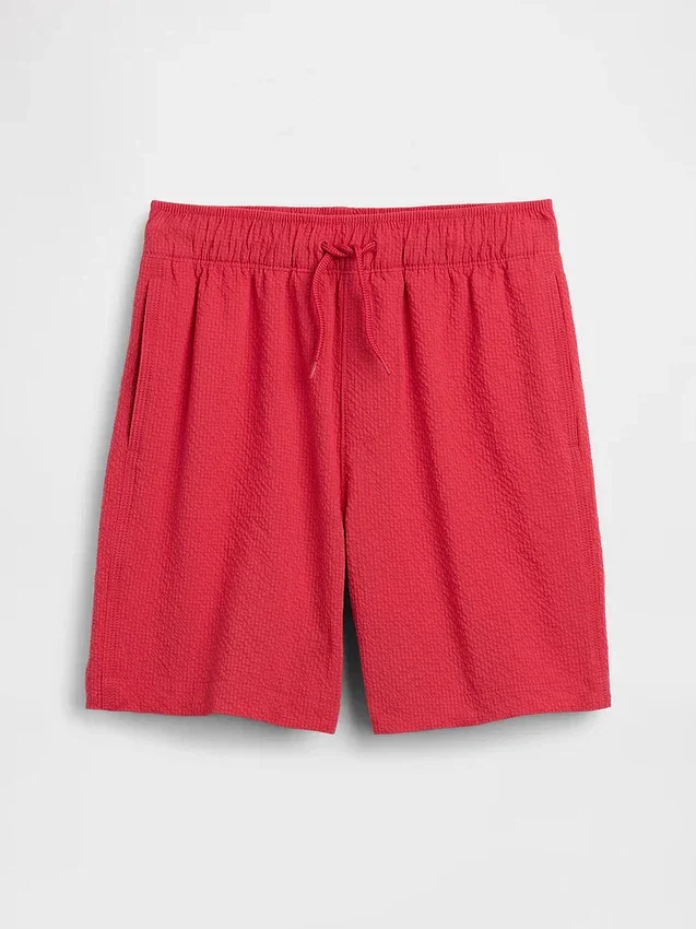 Short de bain en seersucker pour enfant, 5"
