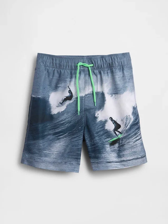 Short de bain recyclé pour enfants, 5"