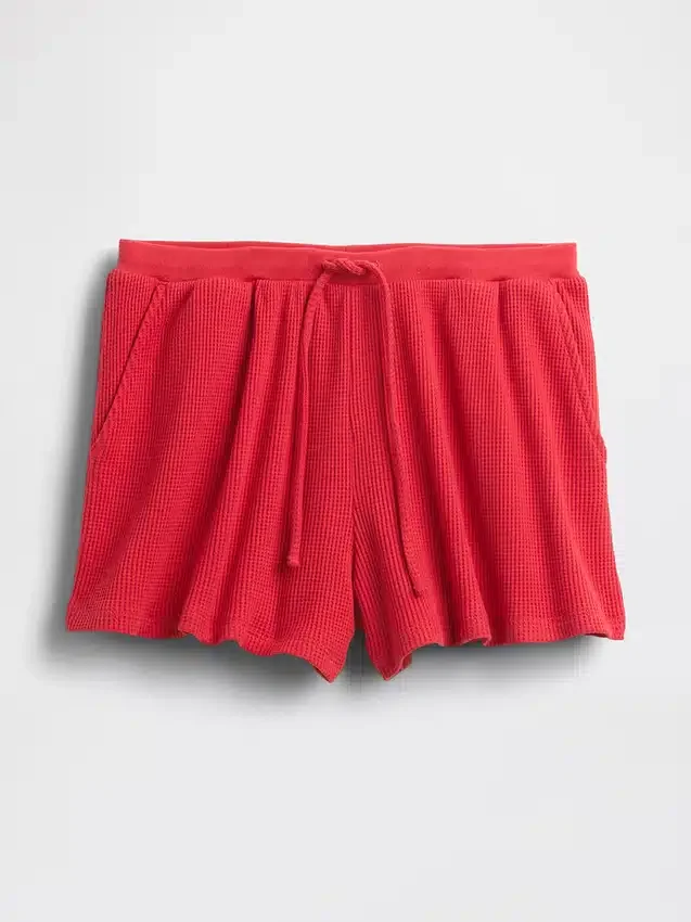Short de pyjama en maille gaufrée