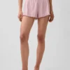 Short de pyjama en maille pointelle à ourlet festonné