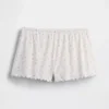 Short de pyjama en maille pointelle à ourlet festonné