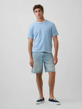 Short en denim ample style années 90