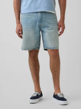 Short en denim ample style années 90