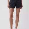 Short kaki à taille mi-haute