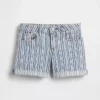 Short midi en denim rayé pour enfant
