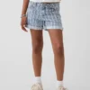 Short midi en denim rayé pour enfant
