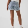 Short midi en denim rayé pour enfant