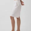 Short-shorts taille basse en mélange de lin, 9"