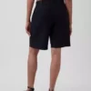 Short-shorts taille basse en mélange de lin, 9"