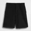 Short-shorts taille basse en mélange de lin, 9"