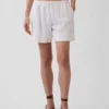 Shorts ample en mélange de lin, 6"