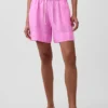 Shorts ample en mélange de lin, 6"