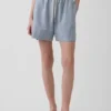 Shorts ample en mélange de lin, 6"
