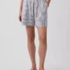 Shorts ample en mélange de lin, 6"