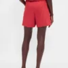Shorts ample en mélange de lin, 6"