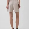 Shorts ample en mélange de lin, 6"