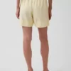 Shorts ample en mélange de lin, 6"