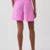 Shorts ample en mélange de lin, 6"