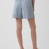 Shorts ample en mélange de lin, 6"