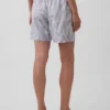 Shorts ample en mélange de lin, 6"