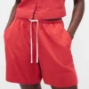 Shorts ample en mélange de lin, 6"