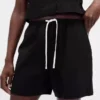 Shorts ample en mélange de lin, 6"