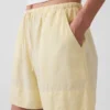 Shorts ample en mélange de lin, 6"