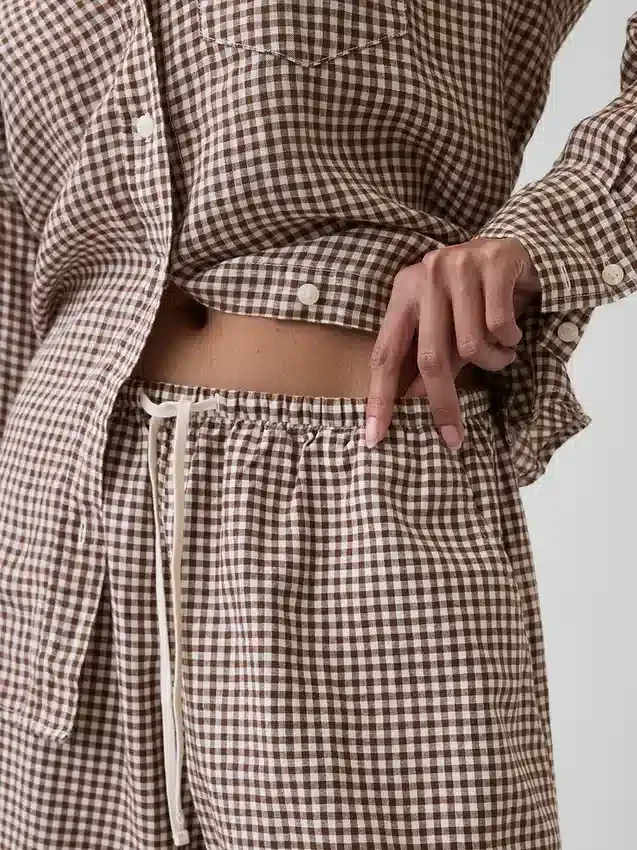 Shorts ample en mélange de lin, 6"