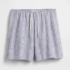 Shorts ample en mélange de lin, 6"
