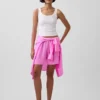 Shorts ample en mélange de lin, 6"