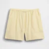 Shorts ample en mélange de lin, 6"