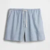 Shorts ample en mélange de lin, 6"