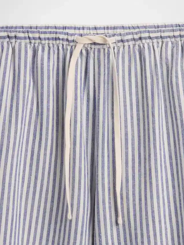 Shorts ample en mélange de lin, 6"