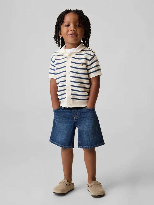 Shorts baggy en denim ultra-doux à enfiler pour Bébé & Enfant