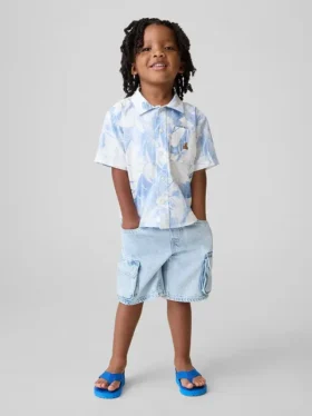 Shorts cargo en denim ultra-doux à enfiler pour Bébé & Enfant
