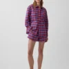 Shorts à carreaux en seersucker 4"