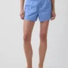 Shorts à carreaux en seersucker 4"