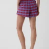 Shorts à carreaux en seersucker 4"